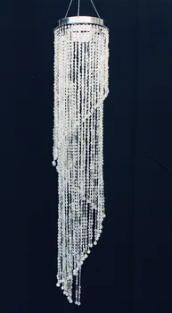 Vida D30 * H1800mm Şamdan Yuvarlak Romantik Avize Düğün Dekorasyon için Temizle Kristal Droplight Parti Süslemeleri