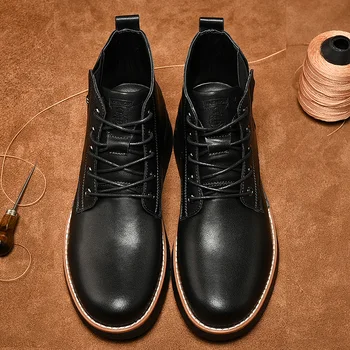 Erkek Yüksek Üst Moda Çelik Burunlu Anti Smash güvenlik ayakkabıları Delinme Geçirmez kaymaz Koruyucu iş ayakkabısı Inek süet güvenlik ayakkabıları