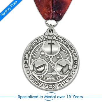 Sanat madalyaları kurdeleli ucuz antik gümüş madalyalar fabrika özel yüksek kaliteli metal madalyalar