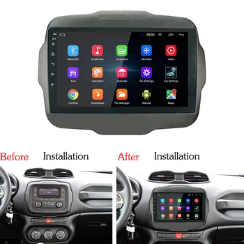 2din 9 inç Android 8.1 Araba Stereo Radyo Multimedya 2G DDR3 Video Oynatıcı Navigasyon GPS Için Jeep Renegade 2016 2017 hıçbır dvd