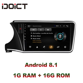 IDOICT Android 9.1 Araba DVD Oynatıcı GPS Navigasyon Multimedya Honda ŞEHİR Radyo-2017 İçin araba stereo