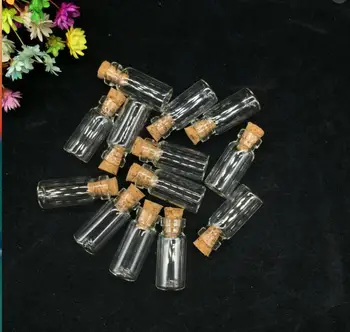 500 adet 11x22mm Mini Cam Şişe Flakon Boş Örnek Kavanoz Mantar Tıpa Cam Şişe Mesaj Flakon Düğün dekor Dilek Şişe