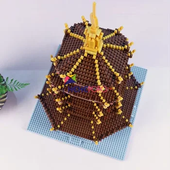 No. 8023 Dünya Mimarisi Leifeng Pagoda Kulesi 3D Modeli DIY Mini Elmas Blokları Tuğla Yapı Oyuncak Çocuklar ıçin hiçbir Kutu