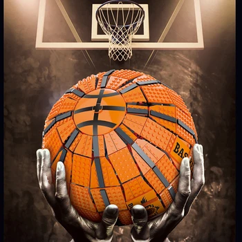 Basketbol Meraklısı Yaratıcı Serisi Basketbol Modeli Çocuk Dekorasyon Montaj Yapı Taşları Bulmaca Dıy Tuğla çocuk Oyuncakları Hediye