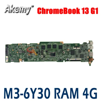 859518-001 L06834-001 İçin HP ChromeBook 13 G1 laptop anakart DA0Y0KMBAE0 İle Intel CPU Çekirdek M3-6Y30 RAM 4G anakart 0