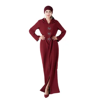 2021 Müslüman Yeni kadın Elbise Fas Giyen Kap El Dikiş ve Sondaj Uzun Etek Egzotik Tarzı ve Zarif Elbise Abaya