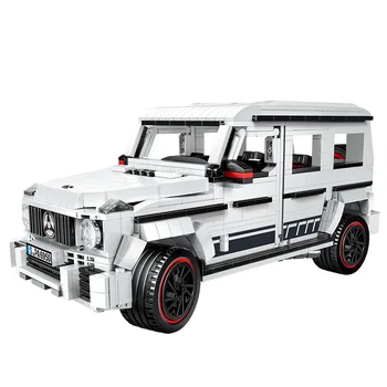 Creator Serisi Uzman MOC Beyaz G500 Off-Road Araç SUV AWD Vagon Araba Yapı Taşları Tuğla Klasik Modeli Çocuklar Uyumlu 0