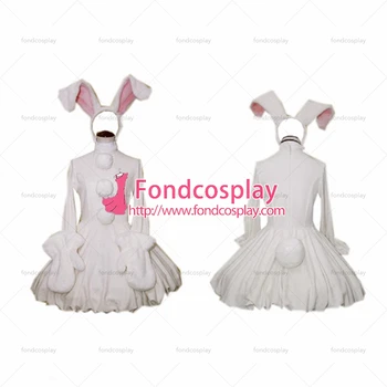 Fondcosplay Lolita tatlı Tavşan beyaz kadife Kıyafet Elbise Cosplay Kostüm Tailor-made[G145]