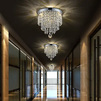 Yeni Sıcak Satmak Çağdaş Lüks Kristal LED Tavan ışık Fikstürü Lambası Koridor Aydınlatma Mutfak Fuaye Için CL123