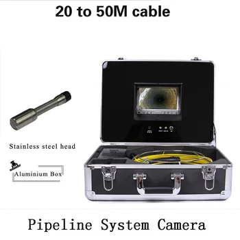 Sanayi Boru Sistemi Muayene Kamera Sualtı Boru Hattı Endoskop Kanalizasyon Kamera 20-50 M 7 İnç Ekran Video Kaydedici