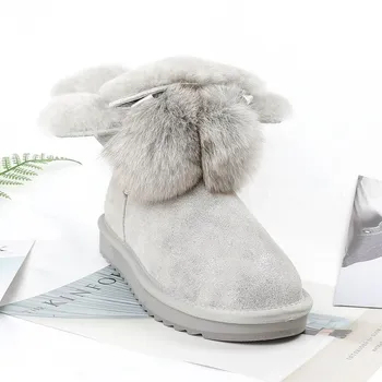 2021 marka yeni hakiki deri bayanlar 100 % yün kar botları klasik mini saçaklı yarım çizmeler kış ayakkabı ücretsiz kargo