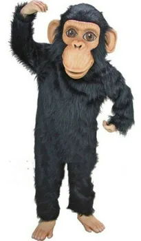 Siyah Gorilla Orangutan Maskot Kostüm Cosplay Karikatür Takım Elbise Karnaval Cadılar Bayramı Kürklü Kıyafet Noel Cadılar Bayramı Partisi Reklam Açılış