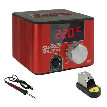 SUNKKO 950 T Pro 75 W Elektrikli havya Ayarlanabilir Sıcaklık Lehimleme İstasyonu İpuçları Kaynak Lehim Araçları