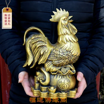 30 CM Şirket DÜKKANI Mağaza ev EN etkili Tılsım Maskot-servet ve servet getirmek horoz Çin FENG SHUİ heykeli