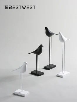 Avrupa Ev Mobilya Dekorasyon El Sanatları Reçine Kuşlar Heykeli Dekor Süsleme El Sanatları Güvercinler Heykel Ofis Masaüstü Figürler