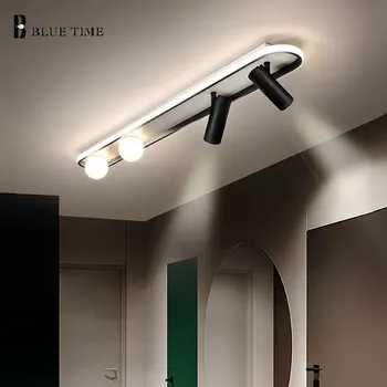 Modern Led avize ışıkları oturma odası yatak odası ev kapalı koridor koridor ışıkları tavan avize aydınlatma armatürü siyah