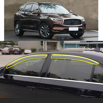 Araba Vücut Styling Sticker Plastik pencere camı rüzgar Siperliği Yağmur / Güneş Koruma Havalandırma Parçaları INFİNİTİ QX50 2019 2020 2021 2022