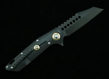 LEMIFSHE MT katlanır bıçak D2 bıçak titanyum alaşım kolu açık kamp survival mutfak bıçağı meyve bıçağı EDC hediye çakı