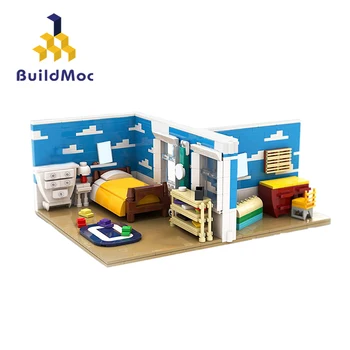 BuildMoc Film Şehir Mimarisi andy'nin Odası 693 ADET MOC Modeli Yapı Taşları Tuğla Oyuncaklar DIY Oyuncak Çocuk Hediyeler Şehir