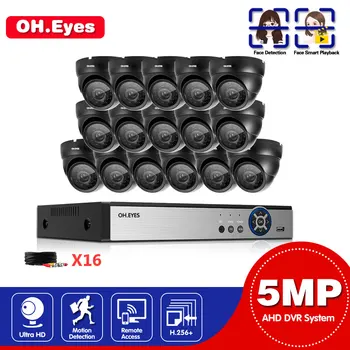 Ey.gözler DVR CCTV Izleme Güvenlik Kamera Sistemi Kiti 16 ADET IR Outdo veya 5.0 MP Güvenlik Kamera P2P Video Gözetim Seti 0