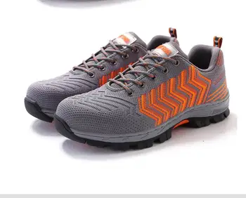 GRAM EPOS Yeni güvenlik ayakkabıları erkek spor ayakkabı çizmeler çelik burunlu ve anti-delinme nefes rahat iş ayakkabısı güvenlik botları