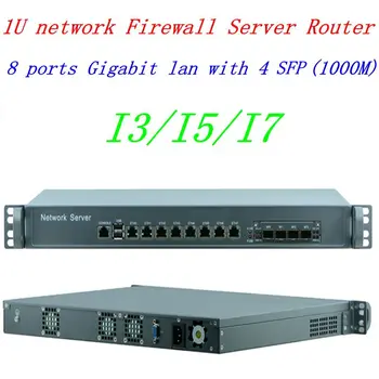 8 Gigabit LAN ile 4 SFP Masaüstü sunucu 1U Güvenlik Duvarı yönlendirici InteL Dört Çekirdekli i7 4770 3.5 Ghz Wayos PFSense ROS
