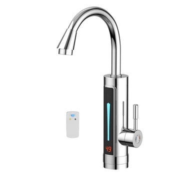 Şerit 220 V 10 A 360 derece rotasyon mutfak Elektrikli anında ısıtma dokunun masa üstü dijital su ısıtıcı musluk su geçirmez