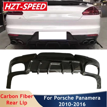 Porsche Panamera Için gerçek Karbon Fiber Arka Difüzör Dudak Tampon Değiştirmek Turbo Araç Gövde Kitleri 2010-2016
