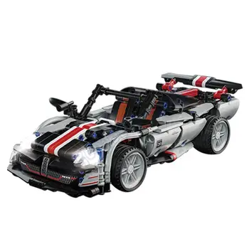 500 PCS + şehir otomobil araç Teknolojisi Hız Spor Araba oyuncak inşaat blokları Tuğla Çocuk Modeli DIY Geri Çekin Hediyeler