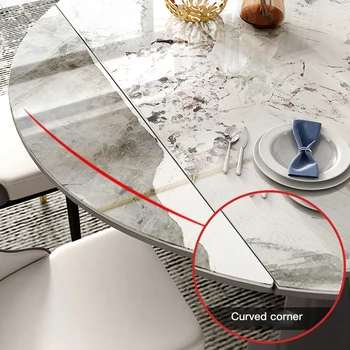 Ev küçük daire masif Ahşap masa Modern Minimalist ışık lüks geri çekilebilir yemek masası Ve sandalye Kombinasyonu