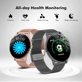 LIGE 2021 Moda akıllı saat Bayanlar Kalp Hızı Kan Basıncı Çok Fonksiyonlu Spor İzle Erkekler Kadın Su Geçirmez Smartwatch Kadınlar