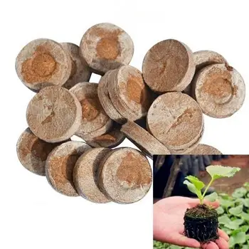 100 pcs 30mm Turba Pelet Bitki Fide Toprak Blokları Başlangıç Fişler bahçe aletleri için Kapalı Ev Bahçe Sera