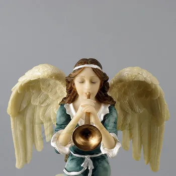 Weroni yaratıcı tasarım Melekler darbe trompet Güzel doğum günü hediyesi Ev Fabrika Heykeli Şekil heykel
