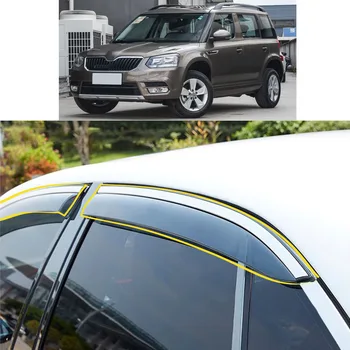 Araba Sticker Plastik pencere camı rüzgar Siperliği Yağmur / Güneş koruyucu Havalandırma SKODA Yeti 2016 2017 2018 2019