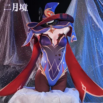 Genshin Darbe oyunu rol yapma kostüm Astologis Mona Maggistus büyücü astrolog loli oyun seti bayanlar parti kostüm
