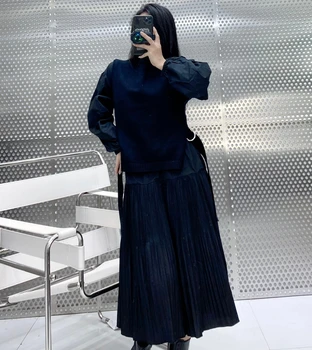 119468 119469 Sonbahar Kış Kadın Rahat Elbise Moda Klasik Trendy Marka Lüks Giysi Tasarımcısı Elbise Iki Parçalı Set