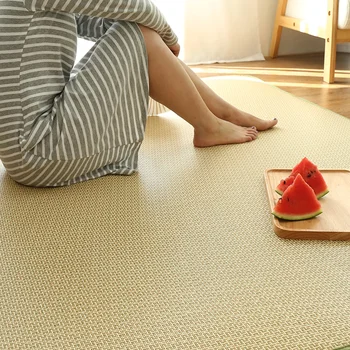 Japon tatami halı yaz serin kalın Rattan mat kamışı halı oturma odası ve yatak odası yatak halı çocuk oyun tapete özelleştirilmiş