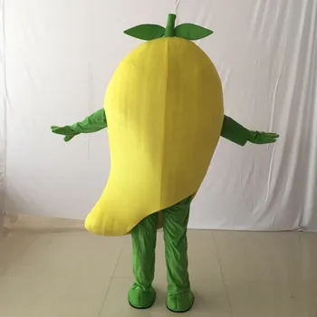 Mango Maskot Kostüm Meyve Karikatür Giyim Cadılar Bayramı Doğum Günü Cosplay Yetişkin Boyutu Yetişkin Maskot Kostümleri Meyve Maskot süslü elbise
