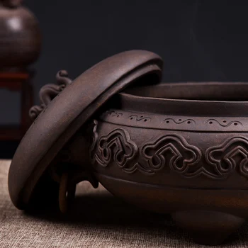 Oryantal kil antika tütsü brülör seramik odası tütsü brülör çay odası çalışma dekorasyon / Xiangyun tütsü brülör
