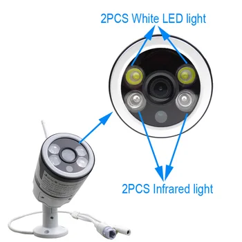 ıp Kamera wifi CCTV Güvenlik 720 P 960 P 1080 P Açık Su Geçirmez Kablosuz ıpcam Gözetim Ev Kam Akıllı beyaz LED Renk