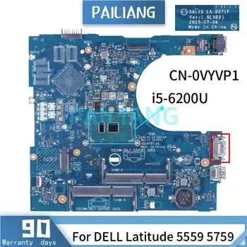 DELL Latitude 5559 5759 i5-6200U için Laptop Anakart 0VYVP1 LA-D071P SR2EY DDR3 Dizüstü Anakart