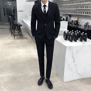 2021 Geldi Moda Erkekler Lüks Gelinlik Örgün Balo Suits Serin Smokin Suit Slim Fit 3 Parça(Ceket+Yelek+Pantolon) # 519
