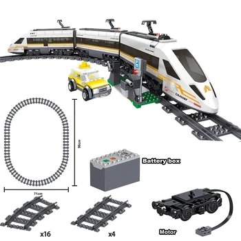 Toptan Ulaşım Yapı Taşları Güç Eunctions Motor Express Demiryolu Tren Tuğla Oyuncaklar Hediyeler İçin Çocuk Çocuk