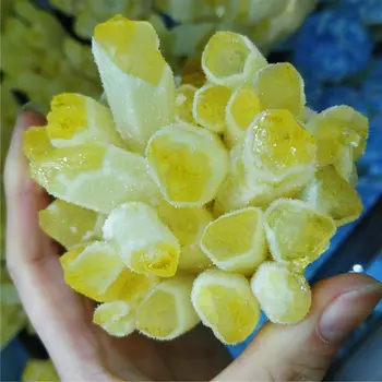 500g Doğal Ham Sarı Kristal Kümeleri Bahçe Kuvars Taş Çiçekler Mineral Örnekleri Reiki Estetik Odası Dekor Başak Hediyeler