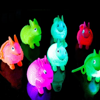 50 adet/grup Parlayan Tavşan Kabarık Topu Çocuk Oyuncakları Led Oyuncaklar Doğum Günü Parti Malzemeleri Çocuk Hediye Topu piller Inşa Güvenli Çevre Dostu
