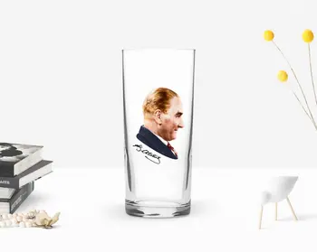 BK Home Baskılı Atatürk Temalı Rakı Bardağı-11