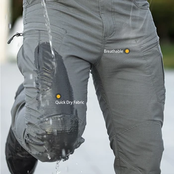 Yaz Kargo Pantolon Erkekler Ordu Askeri Taktik Pantolon Streetwear Jogger Yürüyüş Dağ Çok Cep Iş Pantolon