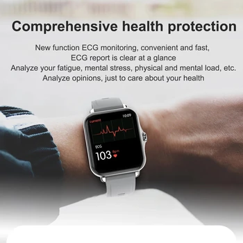 2021 Yeni Renkli ekran akıllı saat Bayanlar erkekler Tam dokunmatik spor ızci Kan basıncı akıllı saat bayanlar akıllı saat Kadın + Kutusu