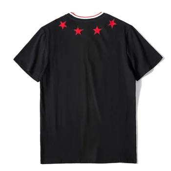 Yıldız Yeni Yenilik 2020 nakış Çizgili T Shirt kanye T-Shirt Hip Hop Kaykay Sokak Pamuk T-Shirt Tee GIV #G38