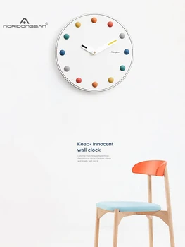Basit Moda duvar saati Modern Tasarım Yaratıcı Sessiz Sanat İskandinav duvar saati Oturma Odası Mekanizması Reloj De Pared Ev Dekor 60